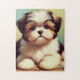 Niedliche Shih-Tzu-Puppy-Malerei