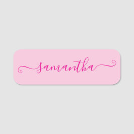 Niedliche Signatur in Hot Pink Namensschild