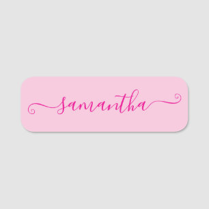 Niedliche Signatur in Hot Pink Namensschild