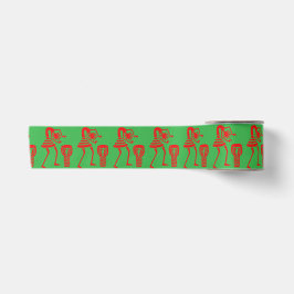 Niedliche Silhouette, Happy Dance Green Satinband