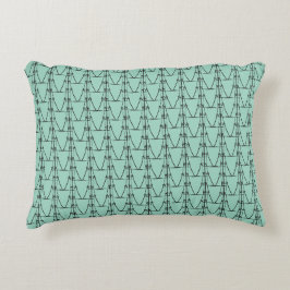 Niedliche Silhouette Kokospalmen Muster Soft Blue Dekokissen
