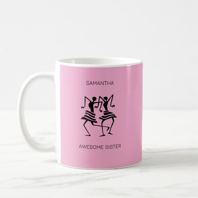 Niedliche Silhouette Phantastisch Sister Celebrati Kaffeetasse (Links)