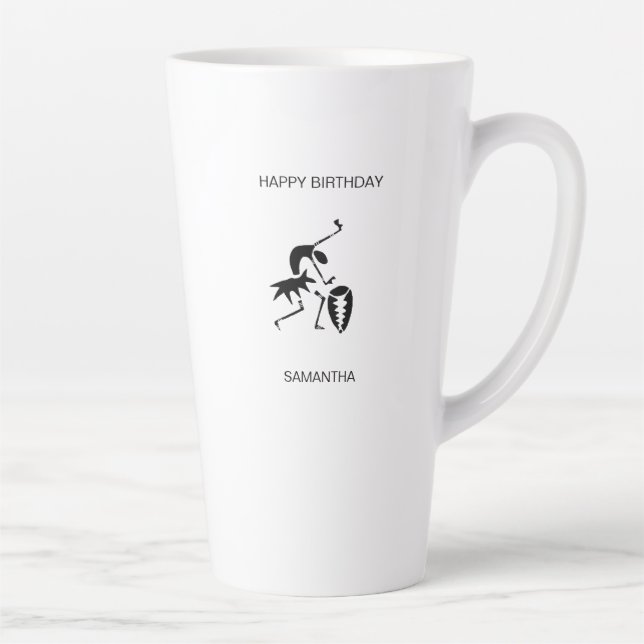 Niedliche Silhouette-Tänzerin der afrikanischen Ku Milchtasse (Rechts)