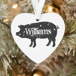 Niedliche Silhouette Weihnachtsschmuck Ornament