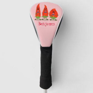 Niedliche Singen Chili Paprikaschoten Cartoon Illu Golf Headcover