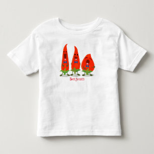 Niedliche Singen Chili Paprikaschoten Cartoon Illu Kleinkind T-shirt