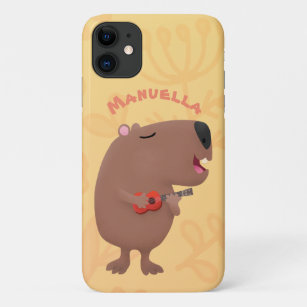 Niedliche singende Capybara ukulele Cartoon Illust Case-Mate iPhone Hülle