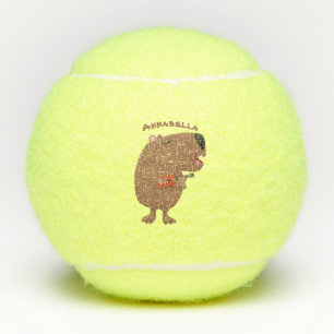 Niedliche singende Capybara ukulele Cartoon Illust Tennisbälle