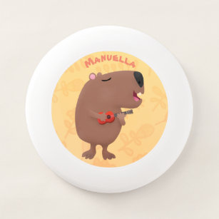 Niedliche singende Capybara ukulele Cartoon Illust Wham-O Frisbee