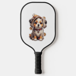 Niedliche Single-Hund-Aufkleber Pickleball Schläger