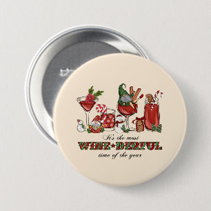 Niedliche skandinavische Weihnachtsglocken mit Wei Button