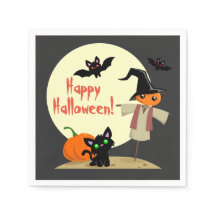 Niedliche Skarecke & kätzliche Halloween Papier Na