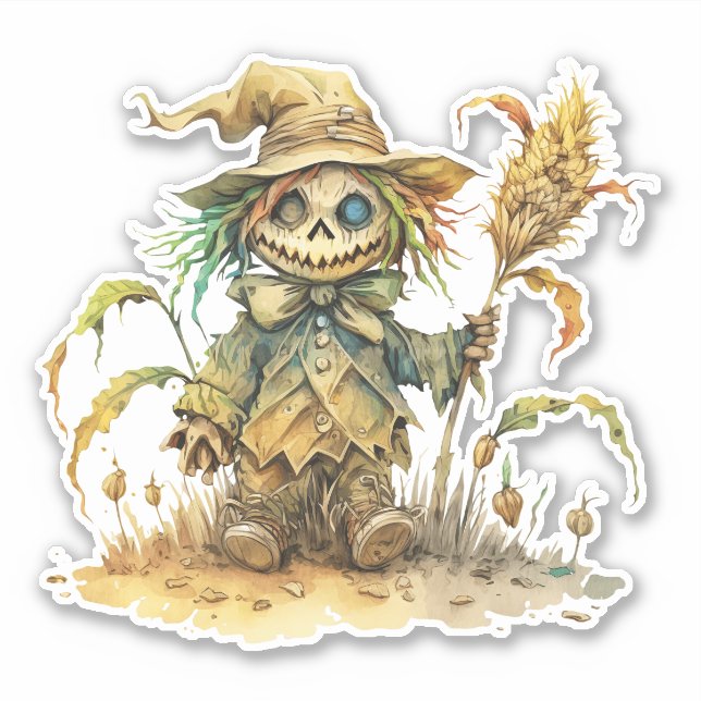 Niedliche Skarektur, Halloween Pumpkin, Sticker (Vorderseite)