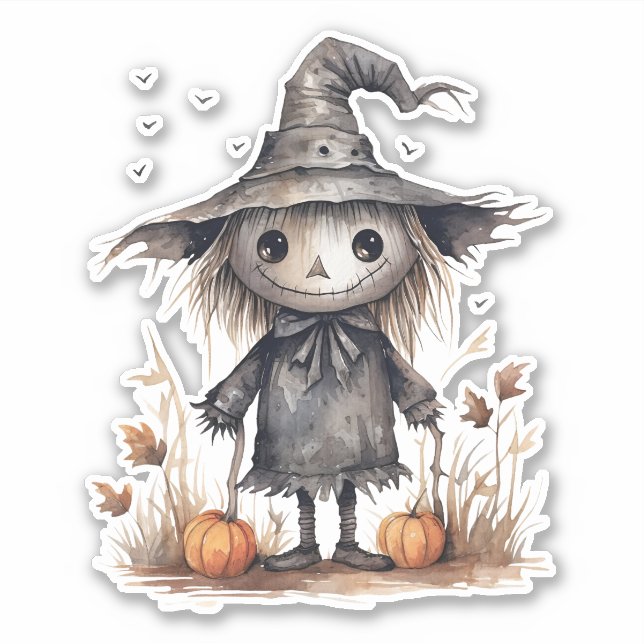 Niedliche Skarektur, Halloween Pumpkin, Sticker (Vorderseite)