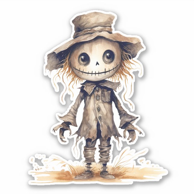 Niedliche Skarektur, Halloween-Sticker Aufkleber (Vorderseite)