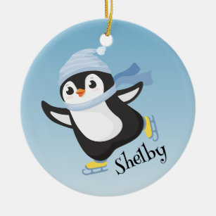 Niedliche Skaten Pinguin Ornament