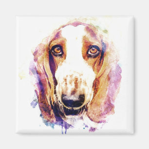 Niedliche Skizze für Hunde im Basset Magnet