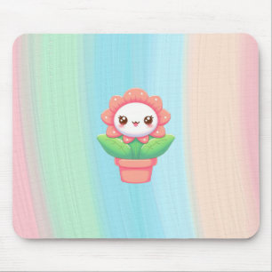Niedliche, skurrile Blume im Topf Mousepad