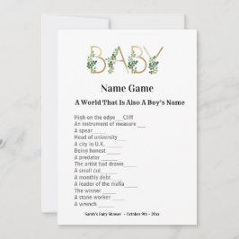 Niedliche Slogan Baby Shower Ratings Spiel Einladu Einladung