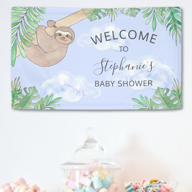 Niedliche Sloth Baby-Dusche Banner (Von Creator hochgeladen)