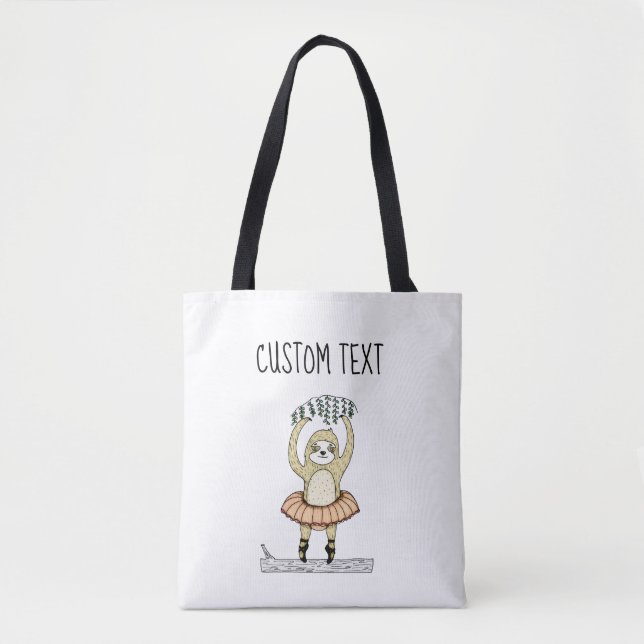 Niedliche Sloth Ballet Totasche Tasche (Vorderseite)