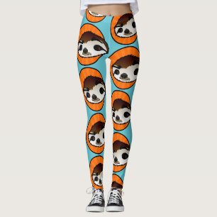NIEDLICHE SLOTH GRAPHIC PATTERS-LEGGINGS LEGGINGS