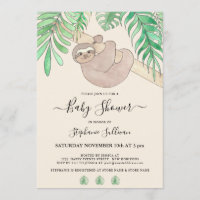 Niedliche Sloth Jungle Babydusche