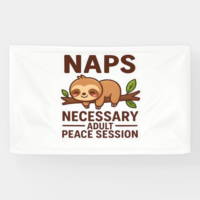 Niedliche Sloth-Nickerchen - Notwendige Erwachsene Banner (Horizontal)