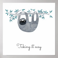 Niedliche Sloth Typografie