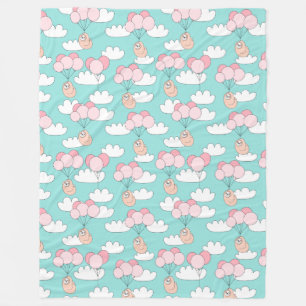 Niedliche Sloths Fleece Blanket