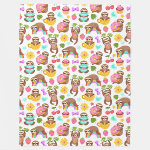Niedliche Sloths Fleece Blanket