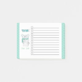 Niedliche Smart Hamster Blue To-Do-Notes Post-it Klebezettel
