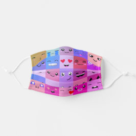 Niedliche Smilies Emoji Fun Mund-Nasen-Maske Aus Stoff