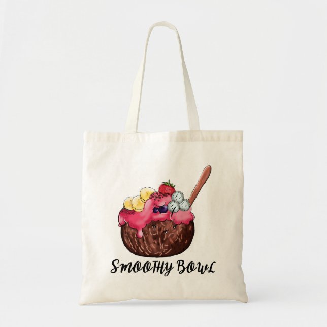 Niedliche Smoothie Bowl Farbenfrohe Tasche Einkauf (Vorne)