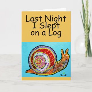 Niedliche Snail Grußkarte Karte