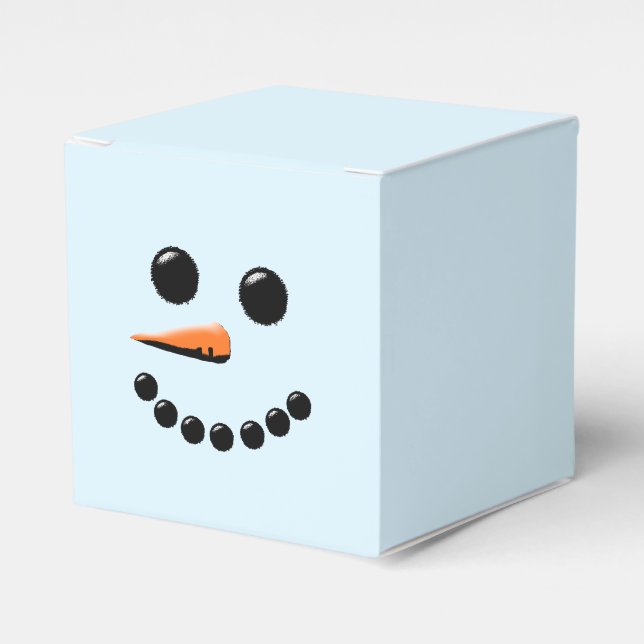 Niedliche Snowman Face Winterurlaub Snowmen Geschenkschachtel (Vorderseite)