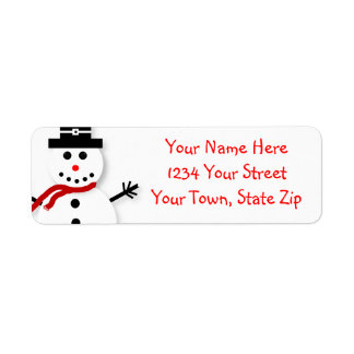 Niedliche Snowman Graphic Address Labels