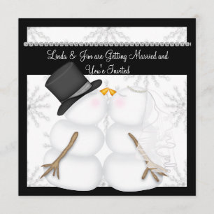NIEDLICHE Snowman Hochzeitseinladungen mit Schneef Einladung