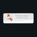 Niedliche Snowman Holiday/Christmas Address Labels<br><div class="desc">Ihre Weihnachtskarten,  Geschenke und Backwaren werden mit diesen individuellen Holiday/Christmas Address Labels mit einem niedlichen Schneemann,  der auf einer weißen Schneeschicht stehend ist,  ein besonderes Highlight sein. Die meisten Designelemente können je nach Wahl/Vorliebe neu formatiert/verschoben/gelöscht werden.</div>