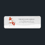Niedliche Snowman Holiday/Christmas Address Labels<br><div class="desc">Ihre Weihnachtskarten,  Geschenke und Backwaren werden mit diesen individuellen Holiday/Christmas Address Labels mit einem niedlichen Schneemann,  der auf einer weißen Schneeschicht stehend ist,  ein besonderes Highlight sein. Die meisten Designelemente können je nach Wahl/Vorliebe neu formatiert/verschoben/gelöscht werden.</div>