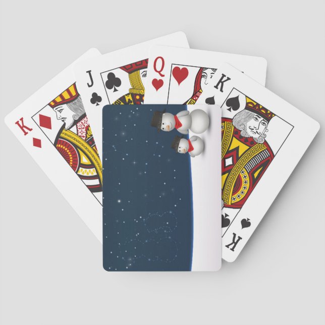 Niedliche Snowmen-Konstellation Spielkarten (Rückseite)
