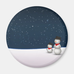 Niedliche Snowmenkonstellation Magnet