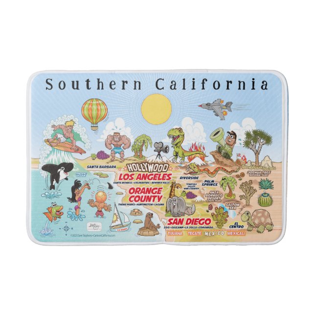 Niedliche SoCal-Badematte Badematte (Vorderseite)