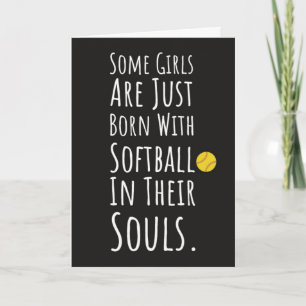 Niedliche Softball Cards Spielermädchen für Kinder Karte