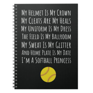 Niedliche Softball-Geschenke Fastpechteam-Spielerm Notizblock
