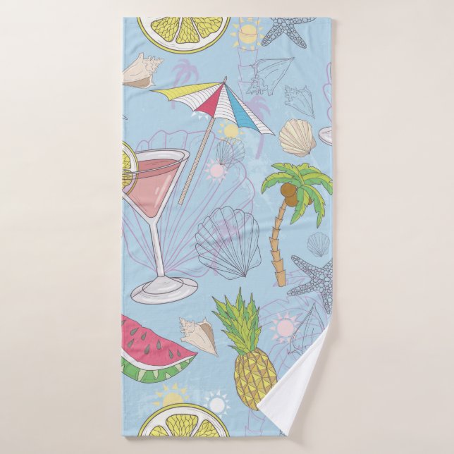 Niedliche Sommer-Illustrationsmuster mit Wassermel Badehandtuch (Badehandtuch)
