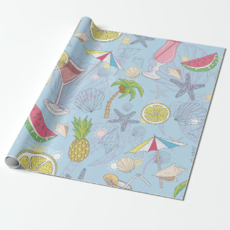 Niedliche Sommer-Illustrationsmuster mit Wassermel Geschenkpapier