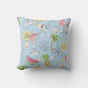 Niedliche Sommer-Illustrationsmuster mit Wassermel Kissen