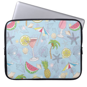Niedliche Sommer-Illustrationsmuster mit Wassermel Laptopschutzhülle