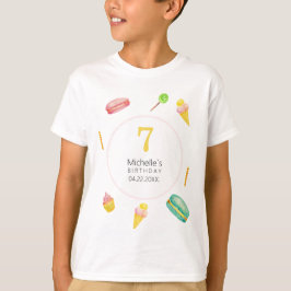 Niedliche Sommer Party Aquarellbilder T-Shirt